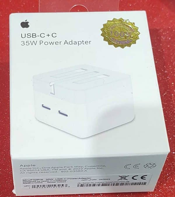 آداپتور شارژر اورجینال اصل اپل مدل (۳۵W USB-C Power Adapter (P/A